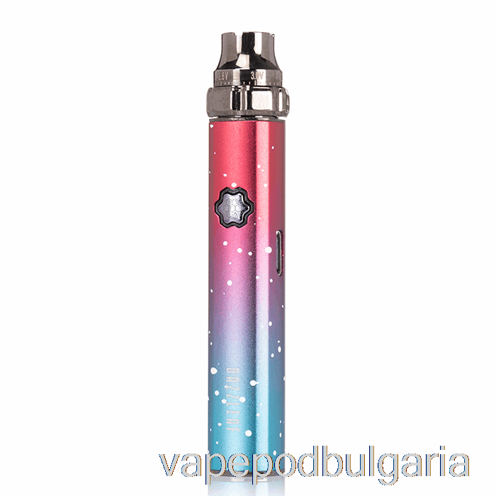 Vape 10000 Дръпки Dazzleaf Squarii Top Twist 510 батерия Coral Pink / Blue Splatter